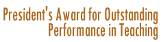 President's Award in Teaching